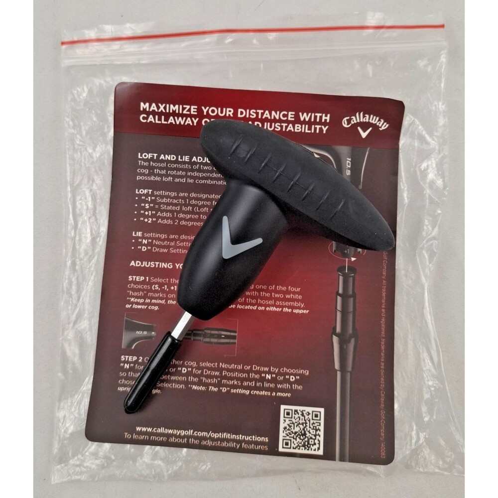 Callaway Optifit Golf Club Adjustment Tool/Torque Wrench for Loft & Lie-NEW!